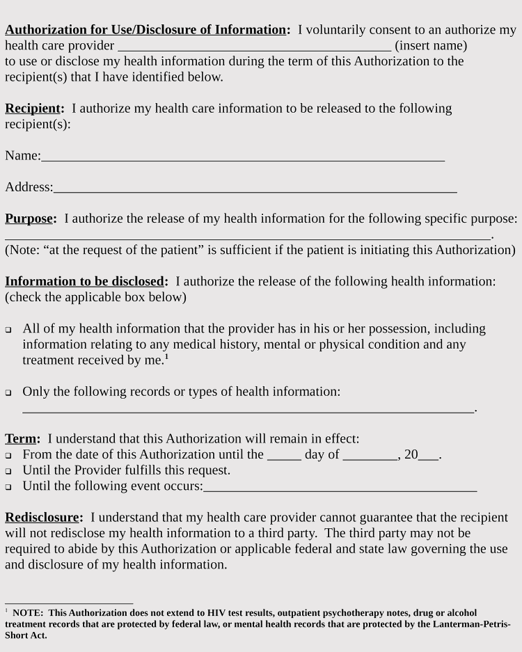 Free Medical Record Release Form Template for Word and Excel