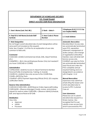 Free Form CG-7421B Template for PDF