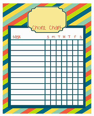 Free Kids Chore Chart Template for Word and PDF