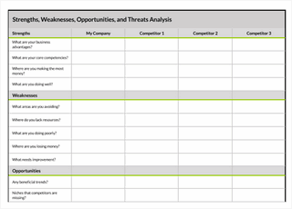 Free Competitive Analysis Template for Excel and PowerPoint