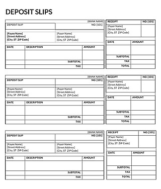 Free Blank Deposit Slip Template for Word and PDF