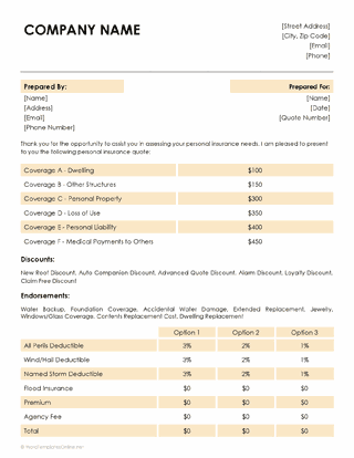 Free Quote Template for Word, Excel and PDF
