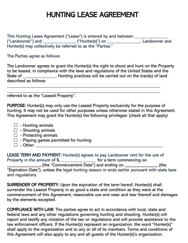 Free Rental Agreement Forms and Template for Word and PDF