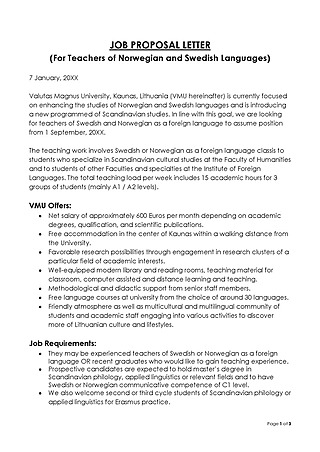 Free Job Proposal Template for Word