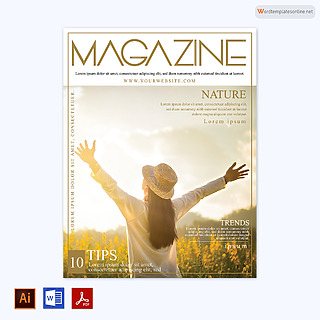 Free Magazine Cover Template for Word, PDF and Illustrator