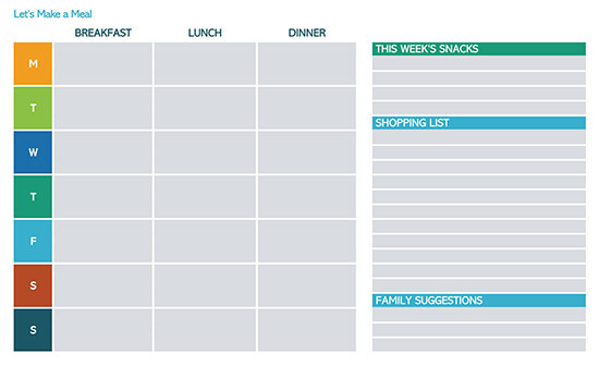 Free Printable Weekly Meal Planner Template for Excel and Word