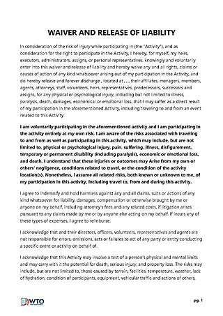 Free Medical Waiver Form Template for Word