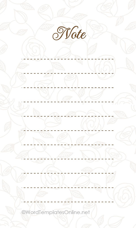 Free Printable Note Cards Templates