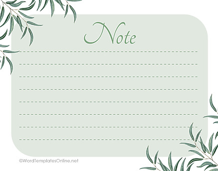 Free Printable Note Cards Templates