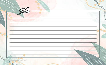 Free Printable Note Cards Templates