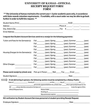 Free Official Receipt Template for Word