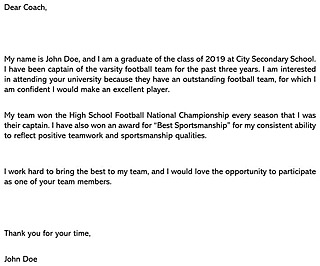 Free Permission Letter to Participate in Sports for Word