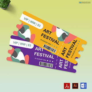 Free Event Ticket Template for Word, PDF and Adobe Illustrator
