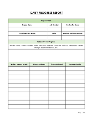 Free Project Status Report Template for Word and PDF