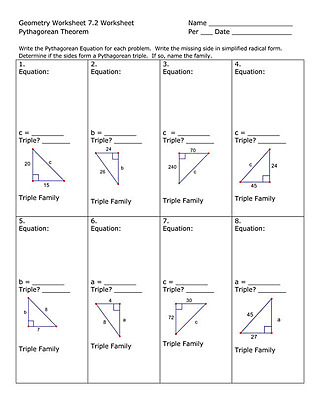 Free Pythagorean Theorem Worksheet Template for Word and PDF