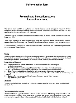Free Self-Evaluation Template for Word