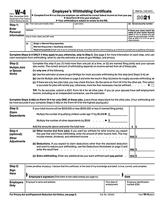 Free Form W-4 Complete Guide Template for Word and PDF