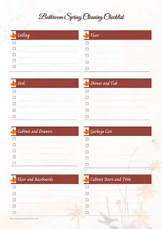 Free Bathroom Cleaning Checklist Template for Word and Google Docs