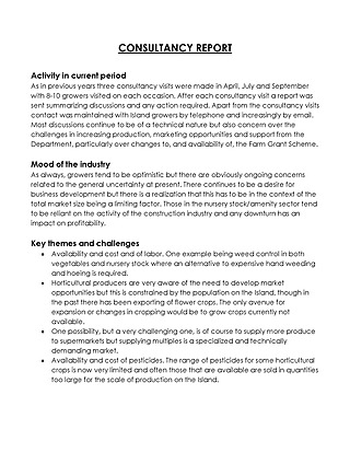 Free Consulting Report Template for Word and PDF