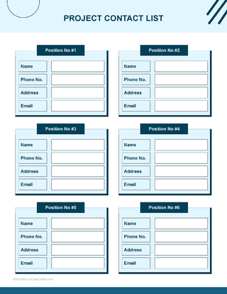 Free Contact List Template for Excel and Word