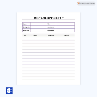 Free Expenses Report Template for Word