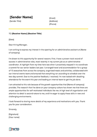 Free Job Application Cover Letter Template for Word and PDF