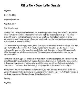 Free Office Job Cover Letter Template for Word and PDF