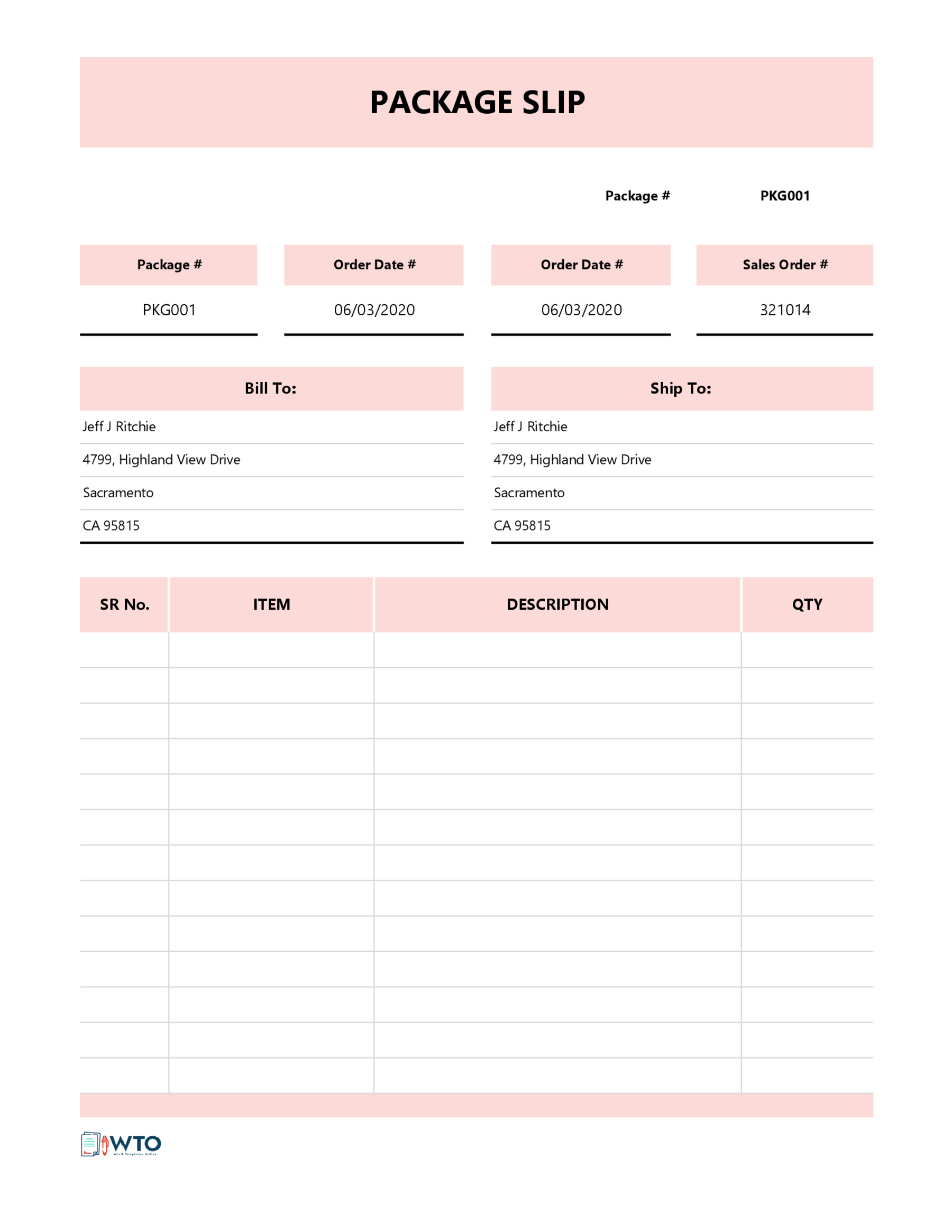 Free Packing Slip Template for Word and Excel