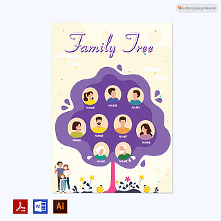 Free Family Tree Template for Word, PDF, and Adobe Illustrator
