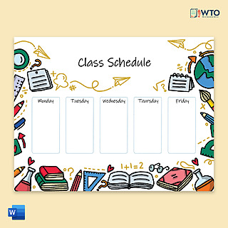 Free Class Schedule Template for Word