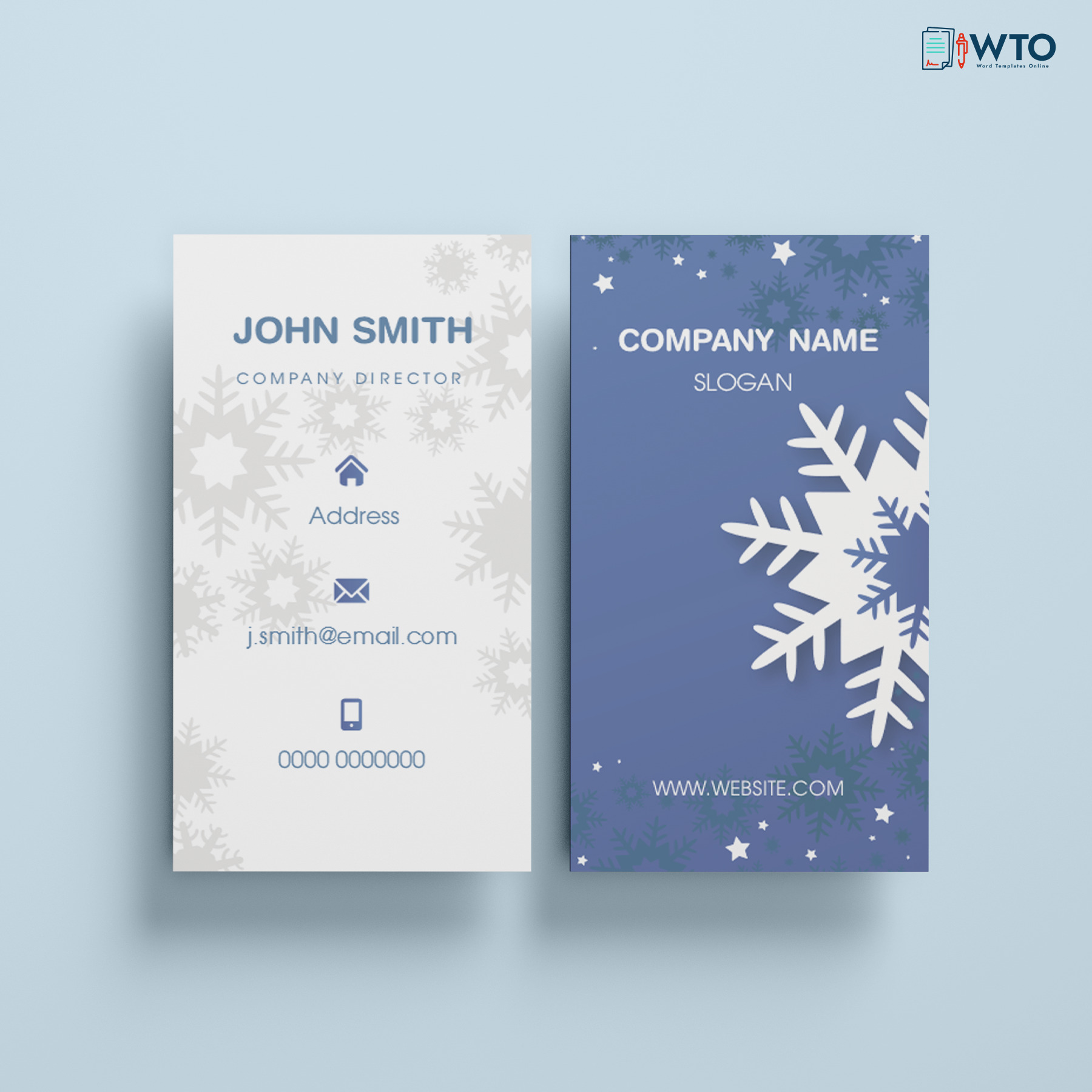 Free Snow Removal Business Cards Template for Word and PDF