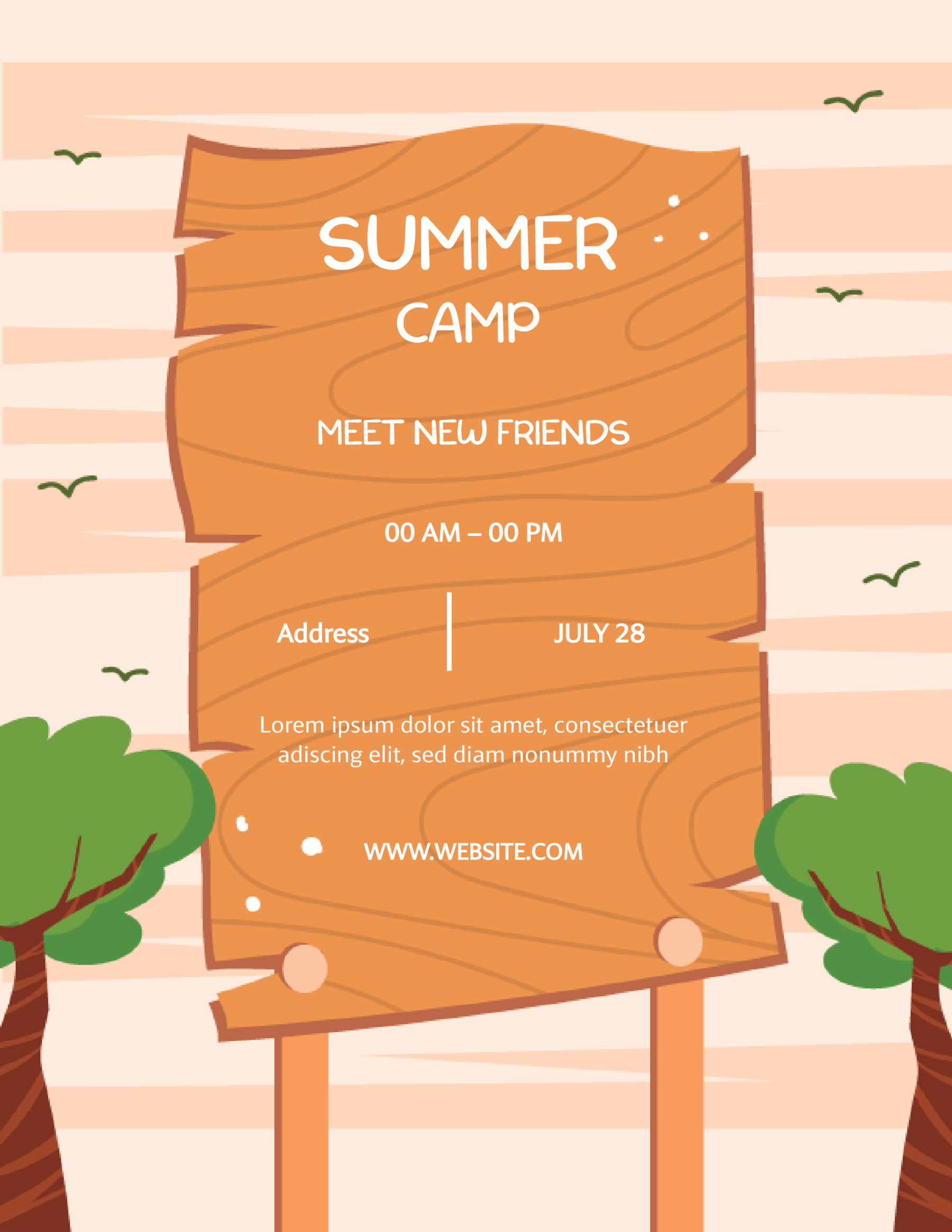 Free Summer Camp Flyer Template for Word and PDF