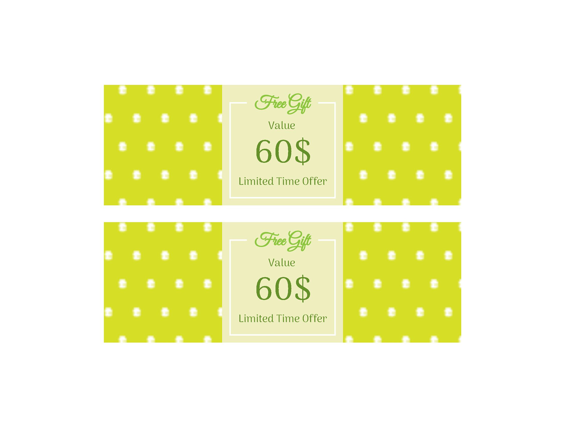 Minimalist gift voucher template