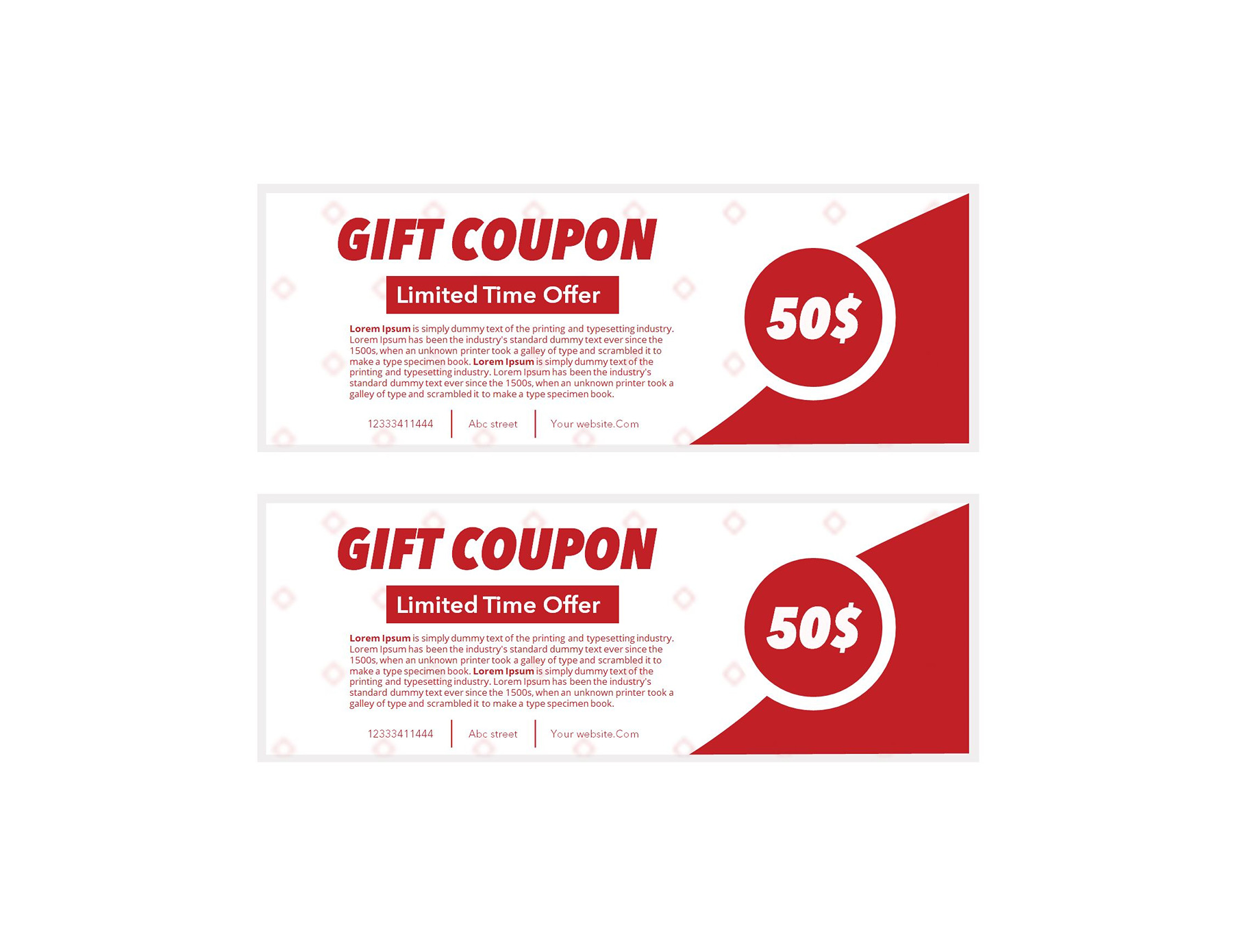 Save money coupon design PowerPoint