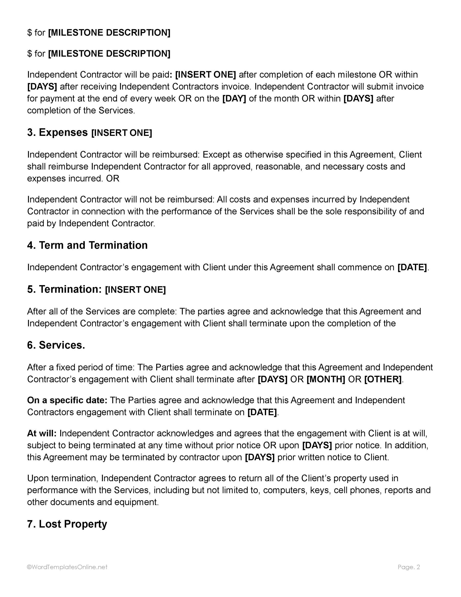 free downloadable freelance contract