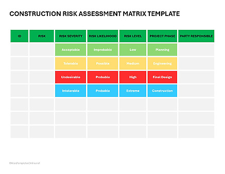 10 Free Risk Matrix Templates for Word