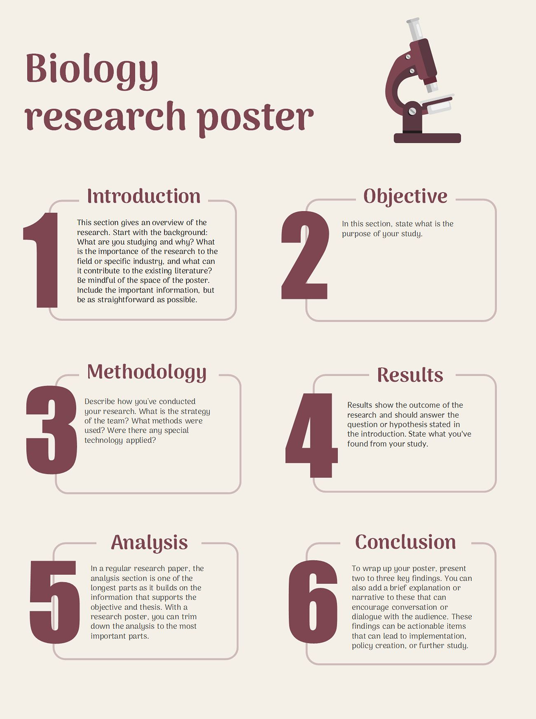 Editable Biology research poster design