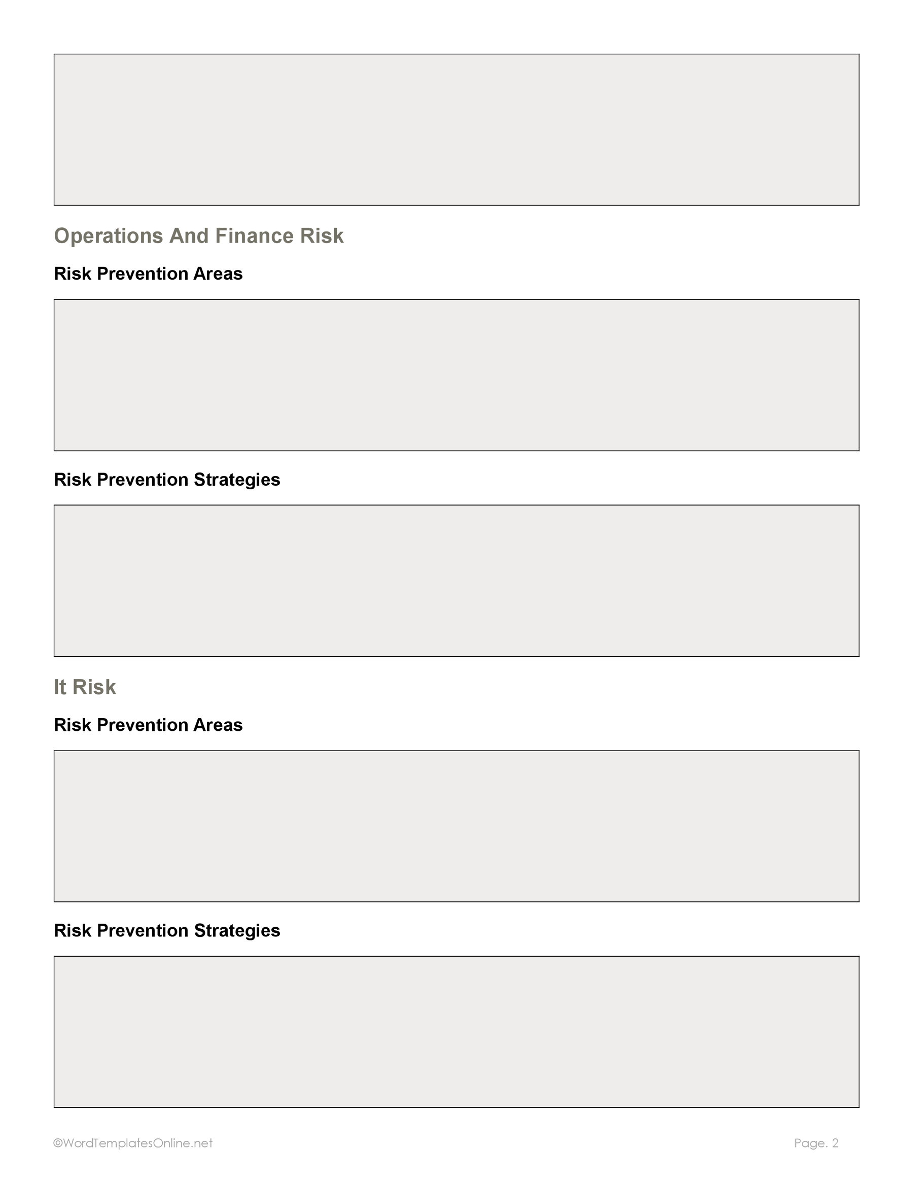 Simple business impact analysis in Word