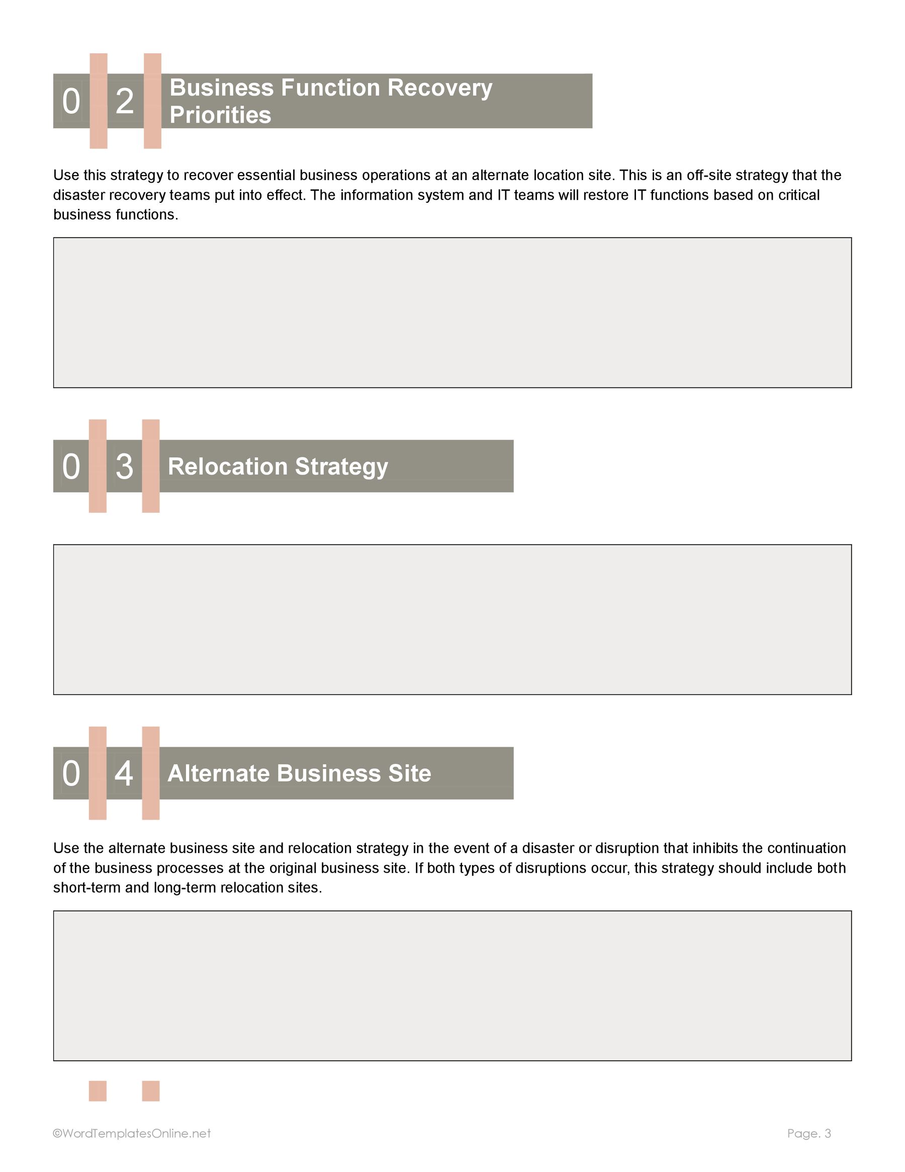 Basic BCP layout using Microsoft Word