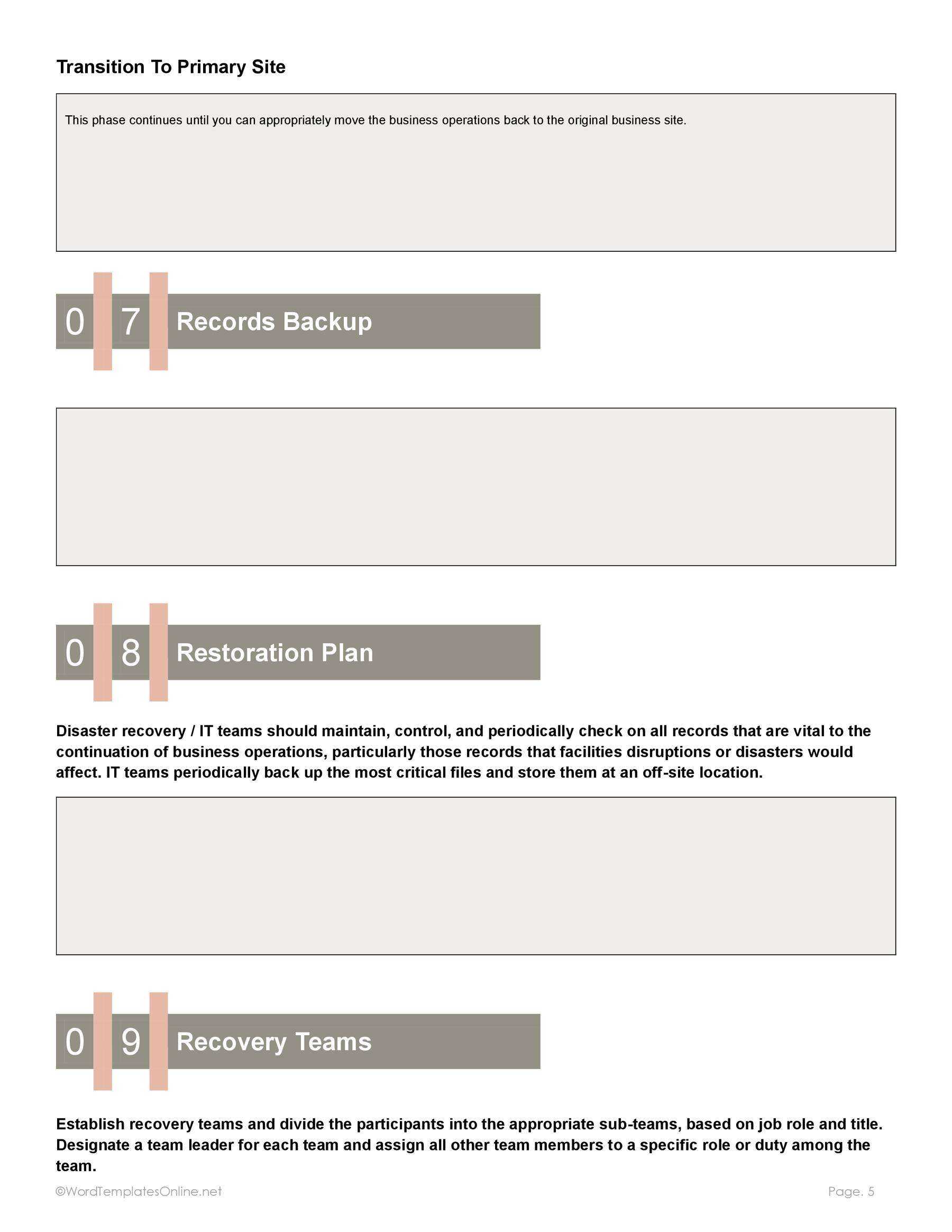 Free BCP download in Word format