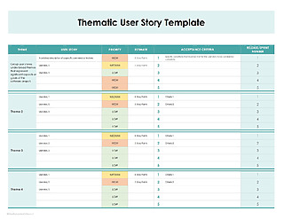 Free User Story Templates in Excel and Google Sheets