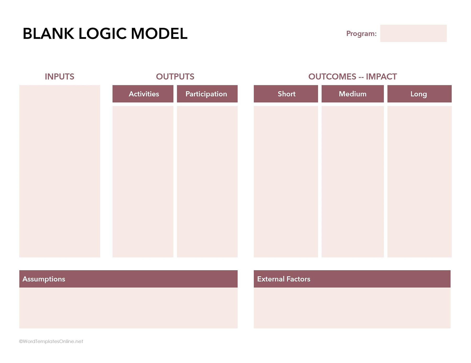 Logic Model in ms word free download