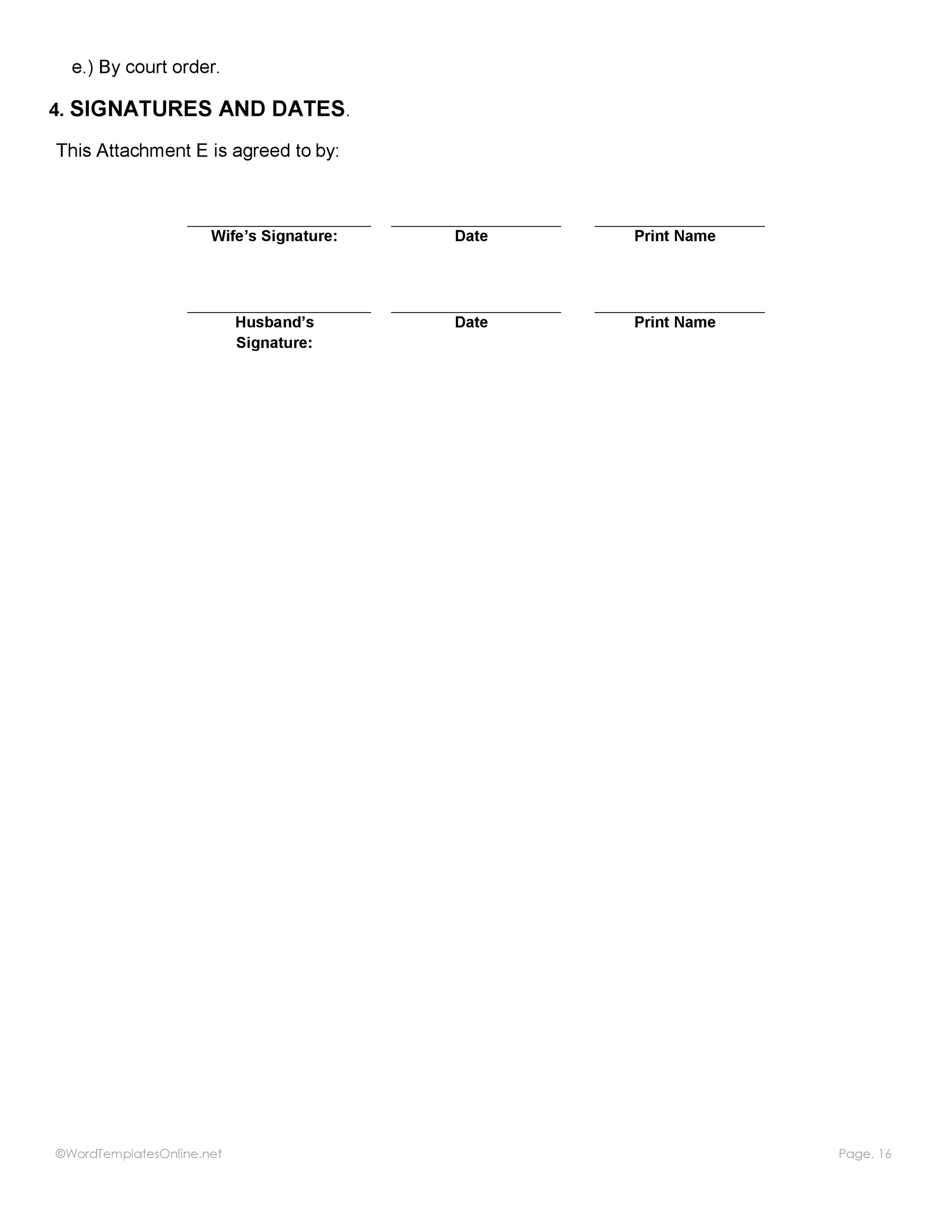 Couple post nuptial agreement sample form