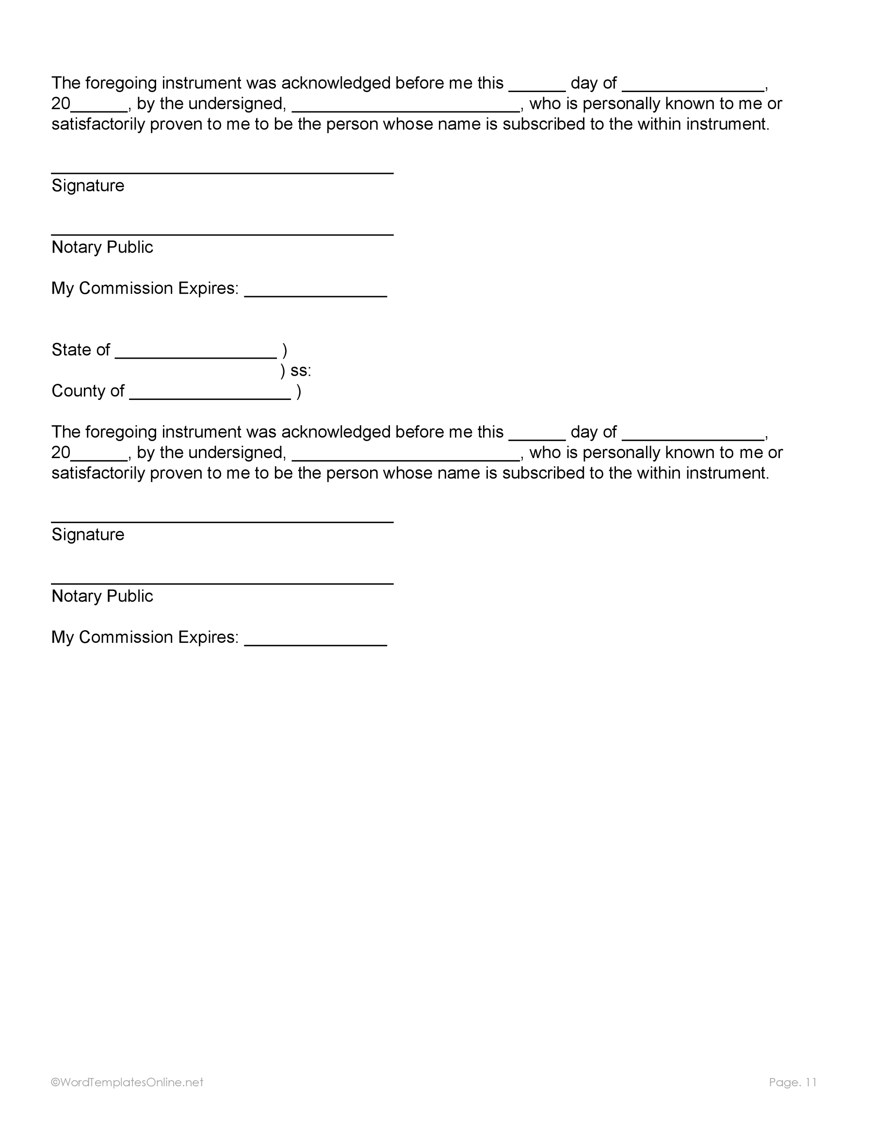 Word format postnup agreement sample