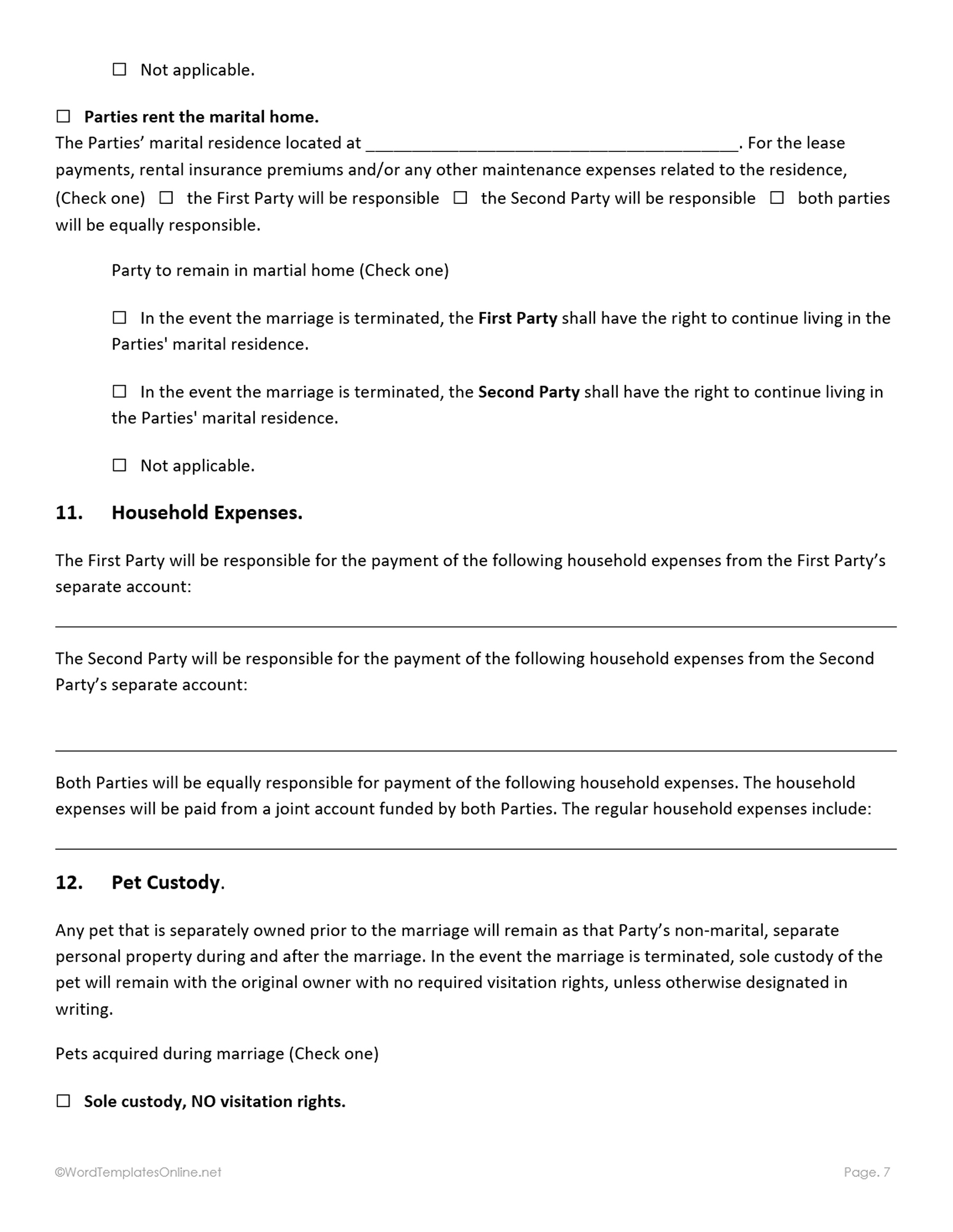 Download Word file Postnuptial agreement