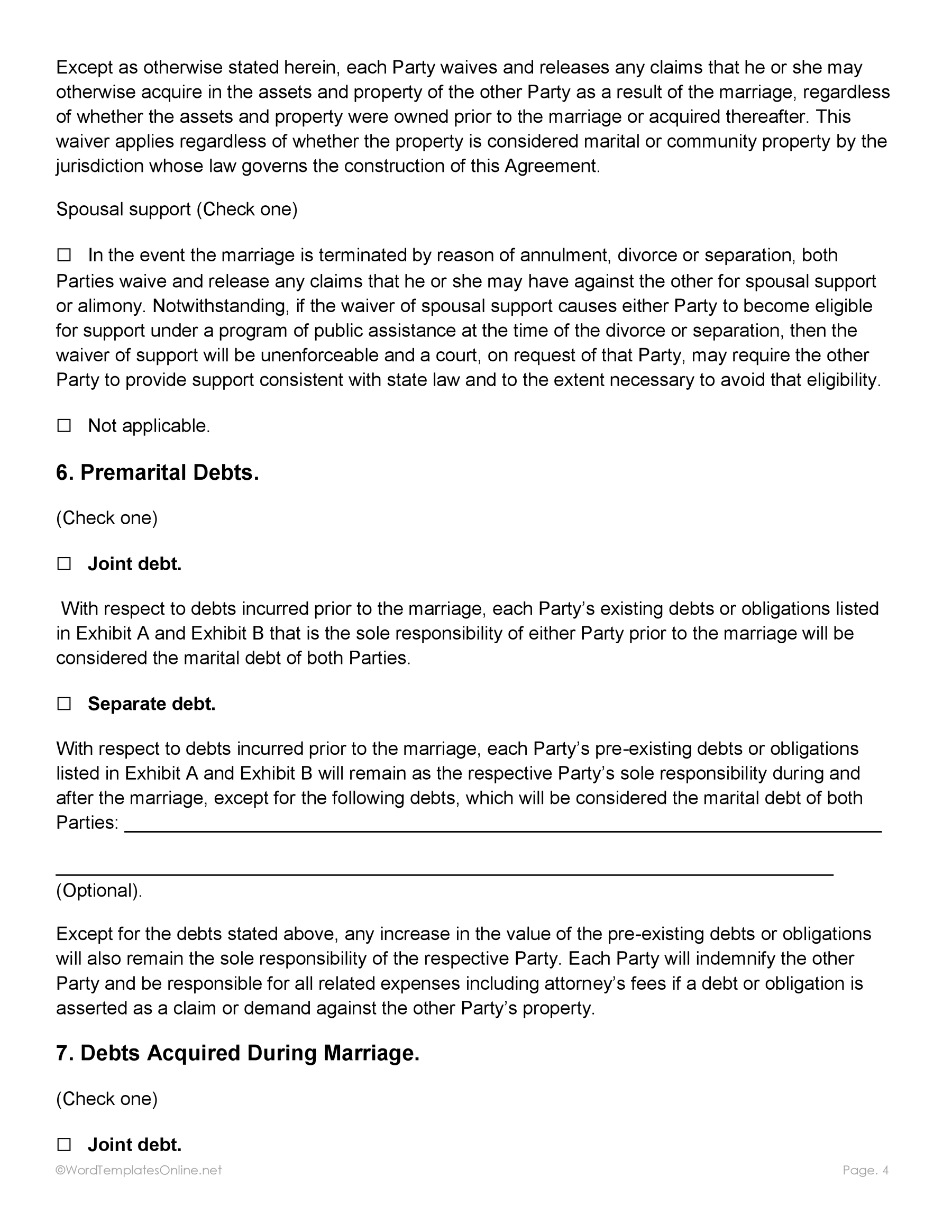 Easy to edit post nuptial Word file