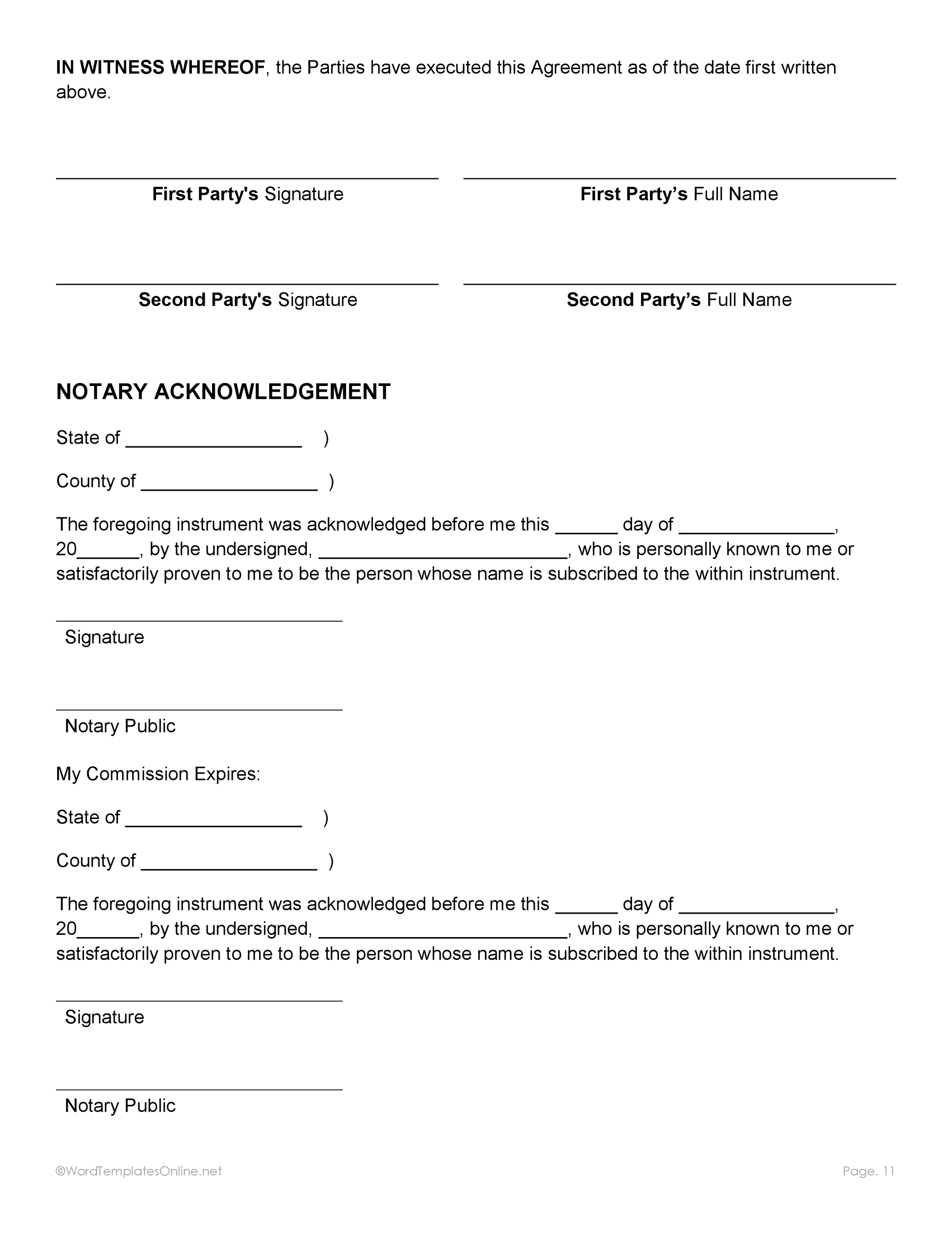Docx post nuptial agreement for spouses