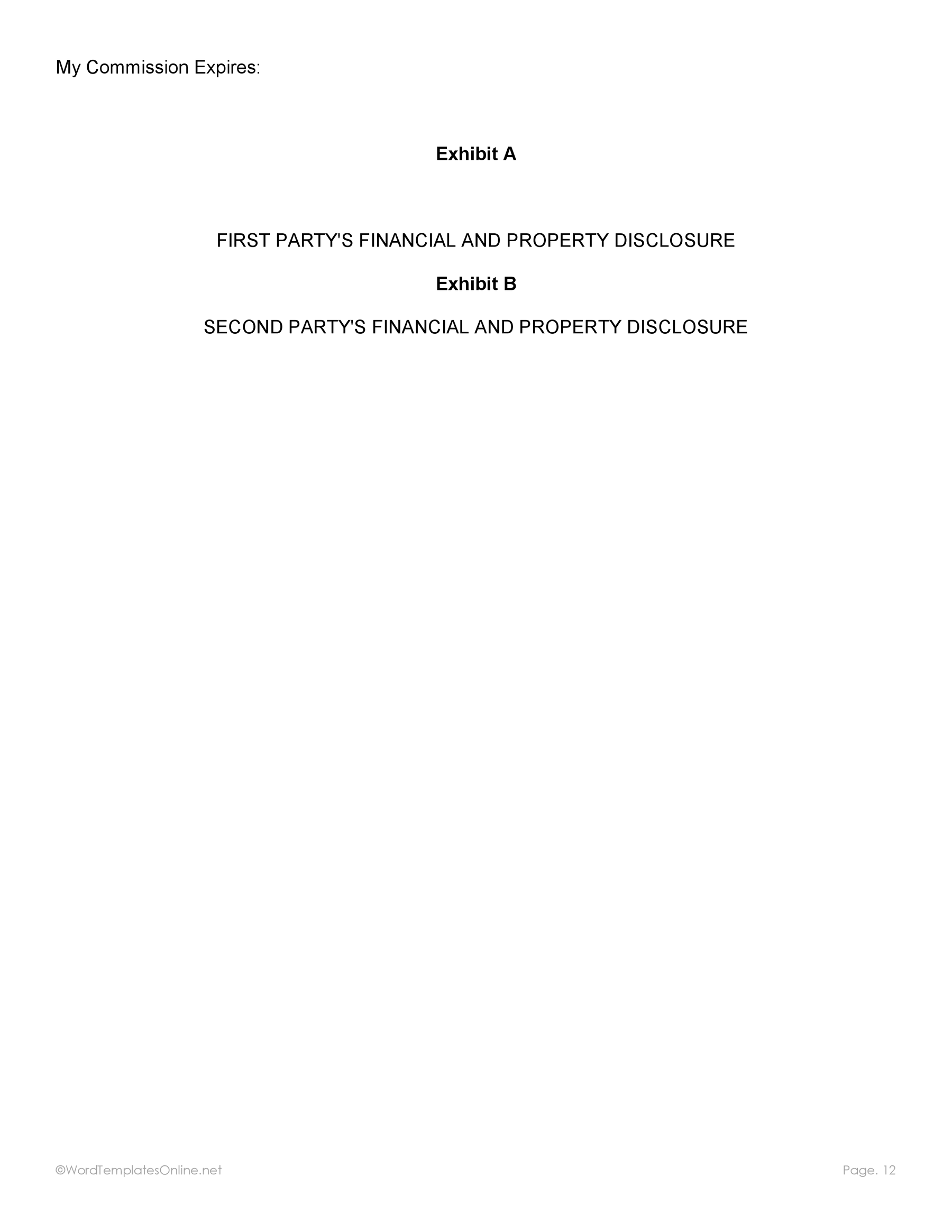 Free editable postnup agreement in Word
