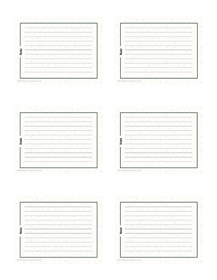 Free Printable Note Cards Templates