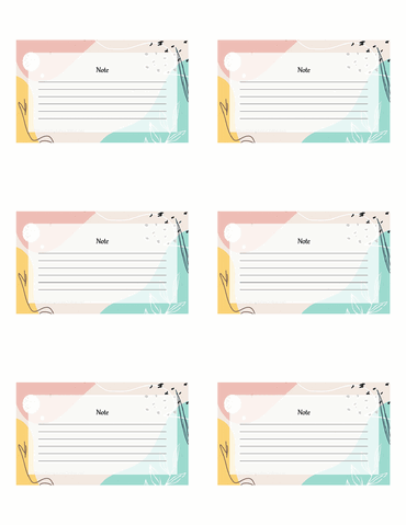 Free Printable Note Cards Templates